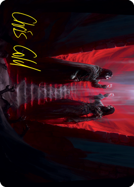 Vampires' Vengeance Art Card (Gold-Stamped Signature) [Innistrad: Crimson Vow Art Series] | Good Games Morley