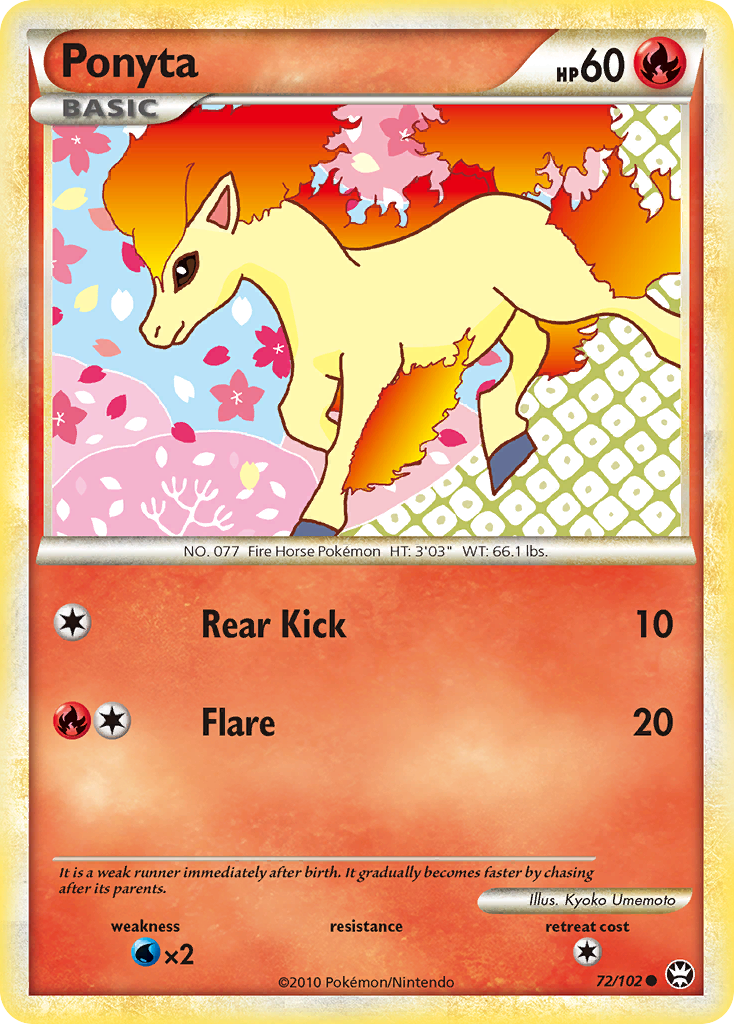 Ponyta (72/102) [HeartGold & SoulSilver: Triumphant] | Good Games Morley