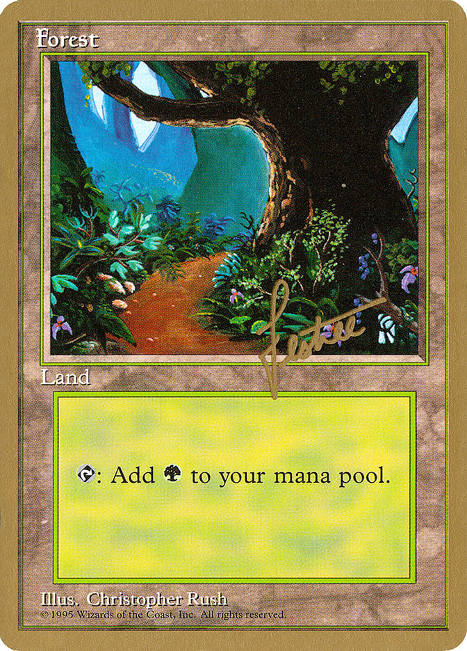 Forest (bl376) (Bertrand Lestree) [Pro Tour Collector Set] | Good Games Morley
