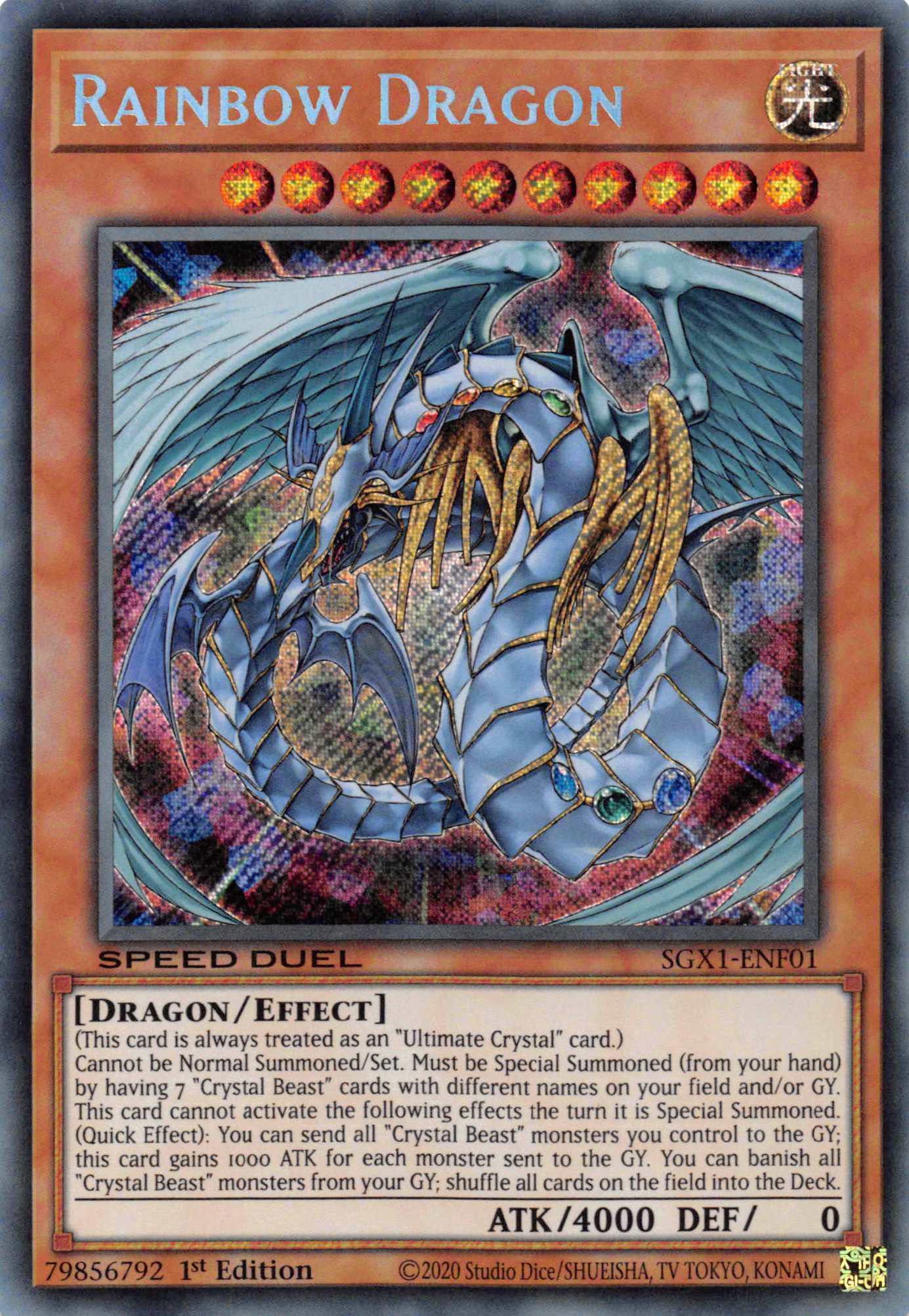 Rainbow Dragon [SGX1-ENF01] Secret Rare | Good Games Morley