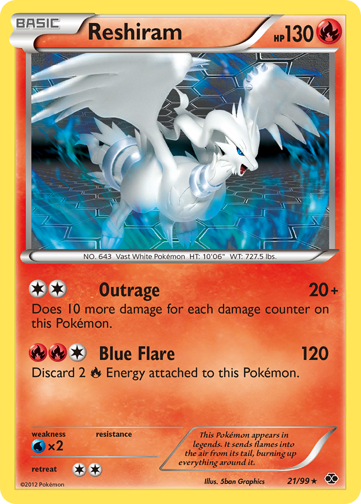 Reshiram (21/99) [Black & White: Next Destinies] | Good Games Morley