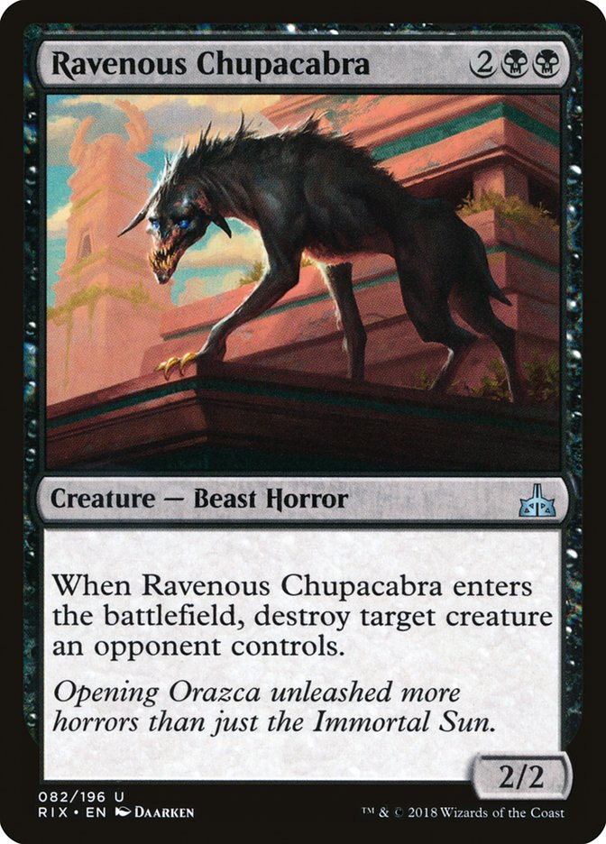 Ravenous Chupacabra [Rivals of Ixalan] | Good Games Morley