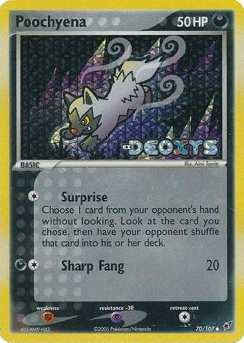 Poochyena (70/107) (Stamped) [EX: Deoxys] | Good Games Morley