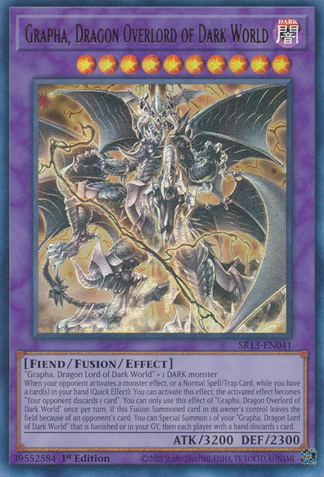 Grapha, Dragon Overlord of Dark World [SR13-EN041] Ultra Rare | Good Games Morley