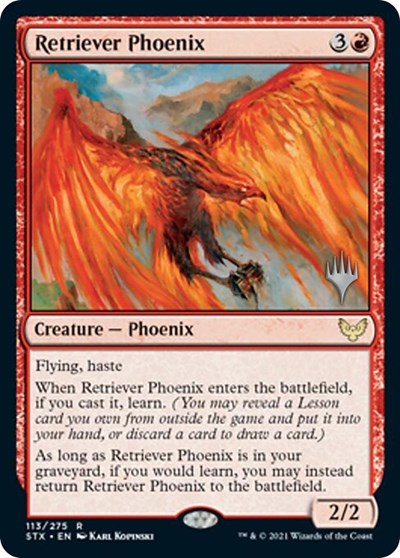 Retriever Phoenix (Promo Pack) [Strixhaven: School of Mages Promos] | Good Games Morley