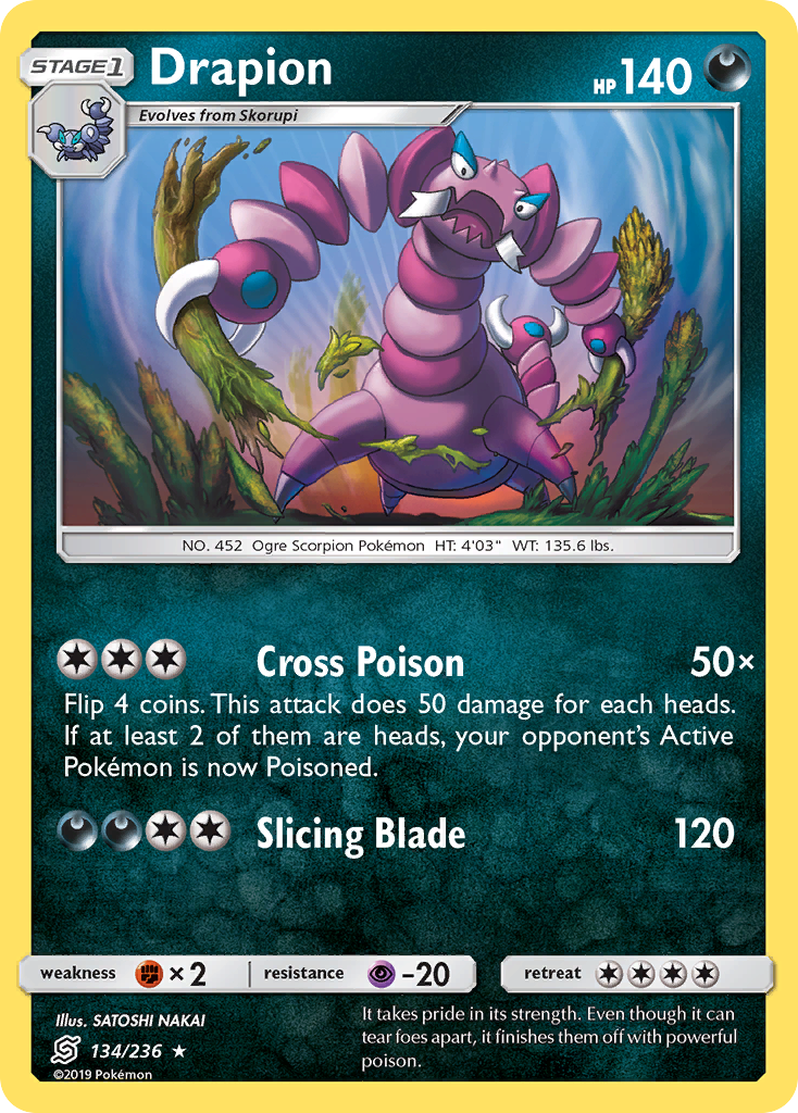Drapion (134/236) [Sun & Moon: Unified Minds] | Good Games Morley