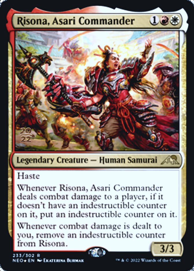 Risona, Asari Commander [Kamigawa: Neon Dynasty Prerelease Promos] | Good Games Morley