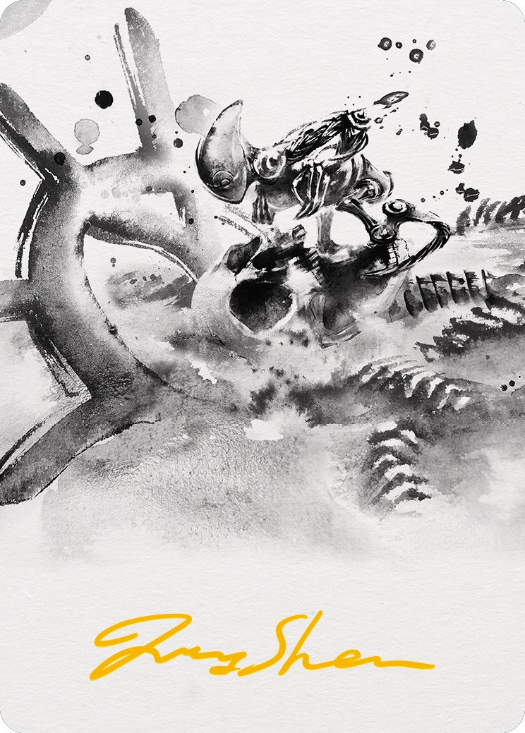 Myr Convert Art Card (Gold-Stamped Signature) [Phyrexia: All Will Be One Art Series] | Good Games Morley