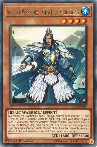 Ancient Warriors - Graceful Zhou Gong [IGAS-EN009] Rare | Good Games Morley
