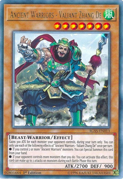 Ancient Warriors - Valiant Zhang De [IGAS-EN013] Rare | Good Games Morley