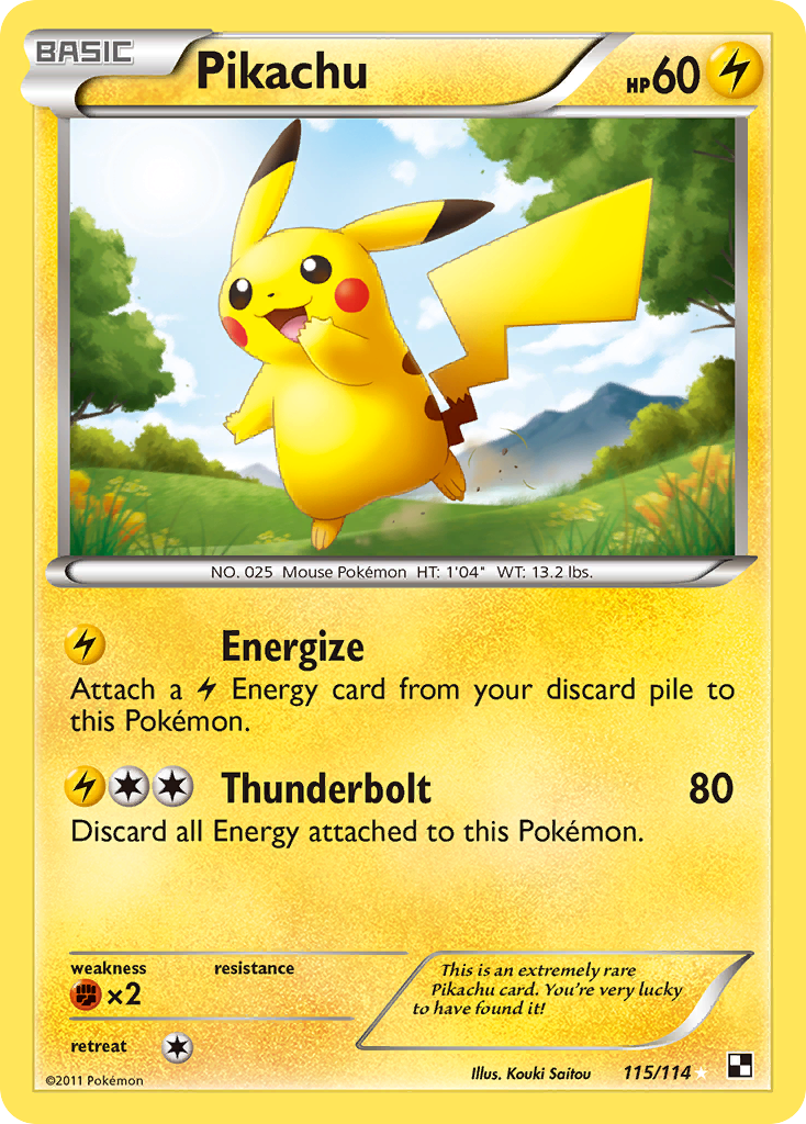 Pikachu (115/114) [Black & White: Base Set] | Good Games Morley