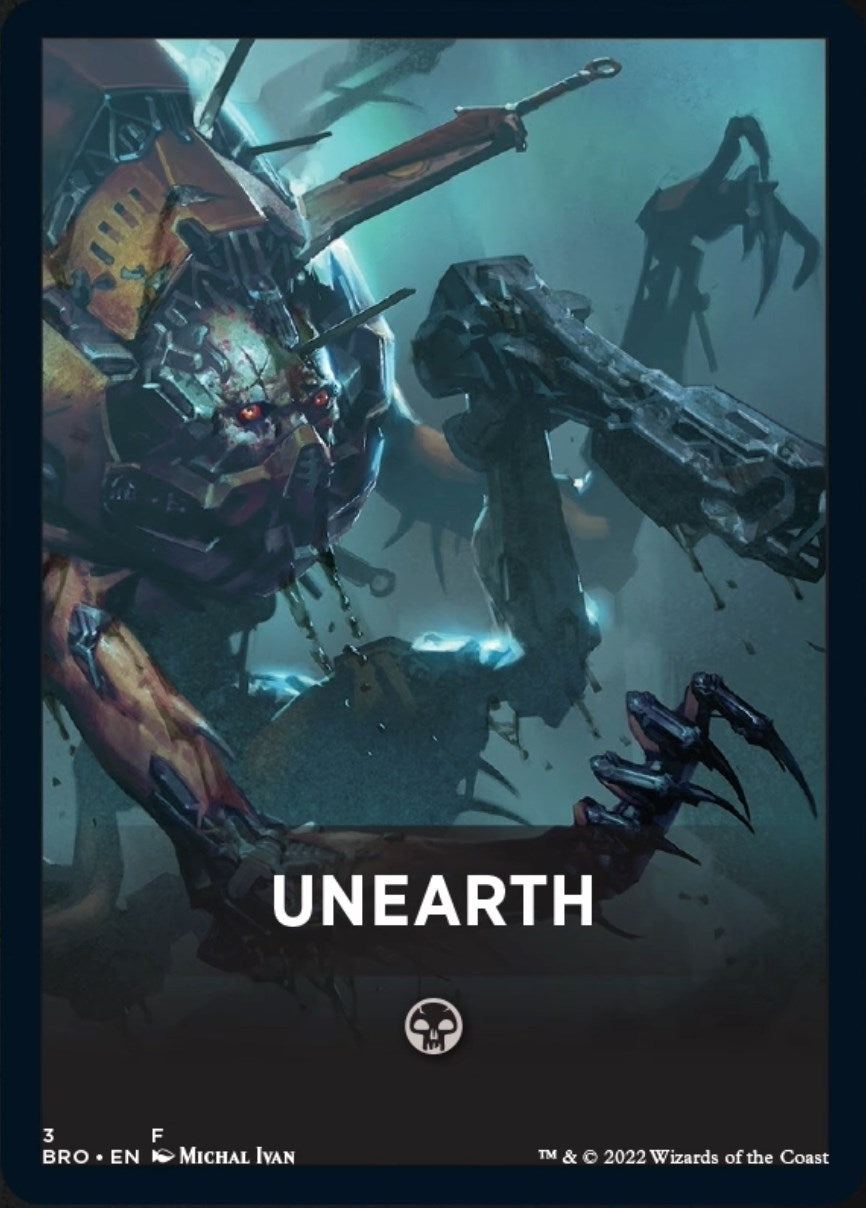 Unearth Theme Card [The Brothers' War Tokens] | Good Games Morley
