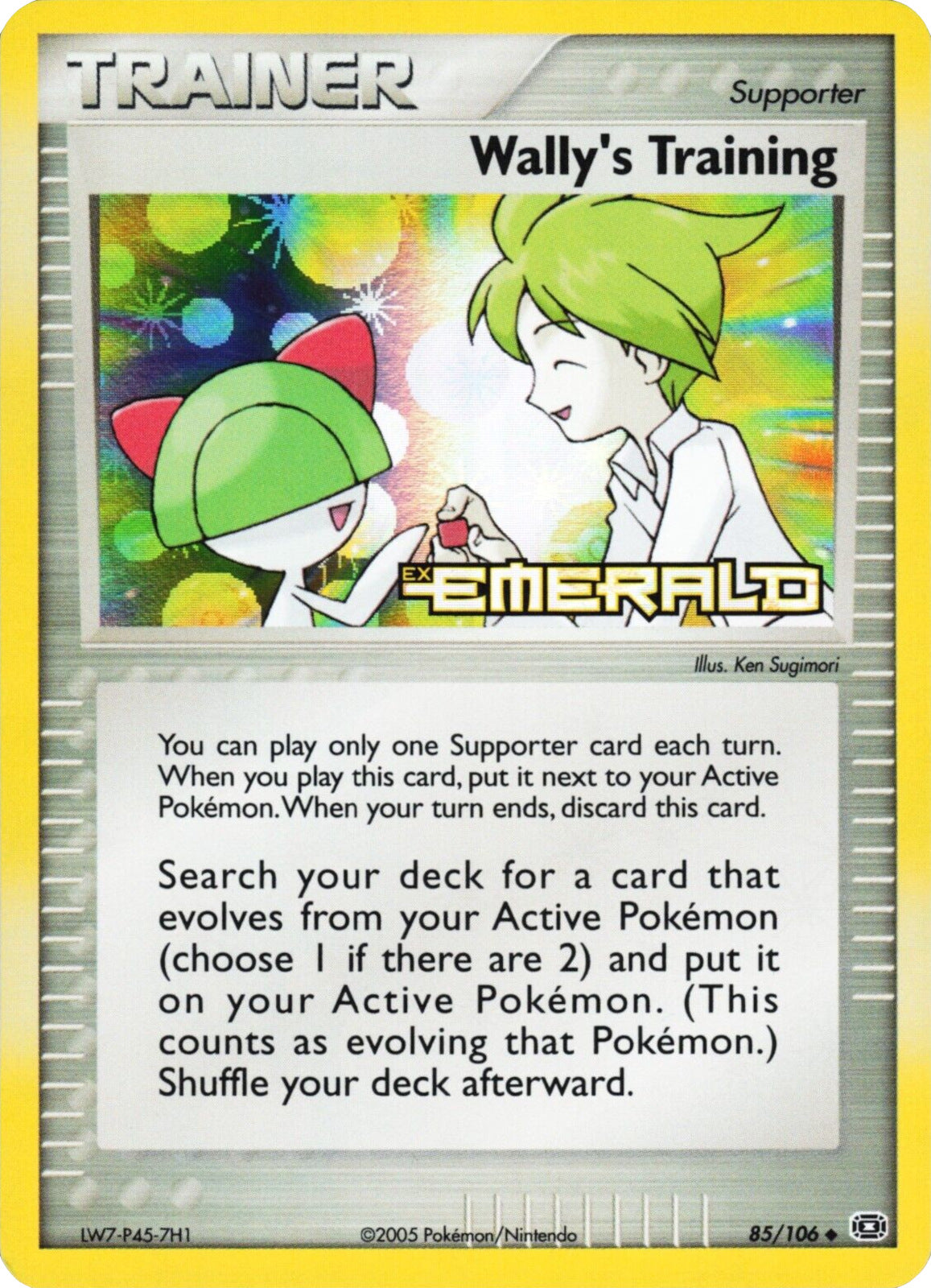 Wally's Training (85/106) (Stamped) [EX: Emerald] | Good Games Morley