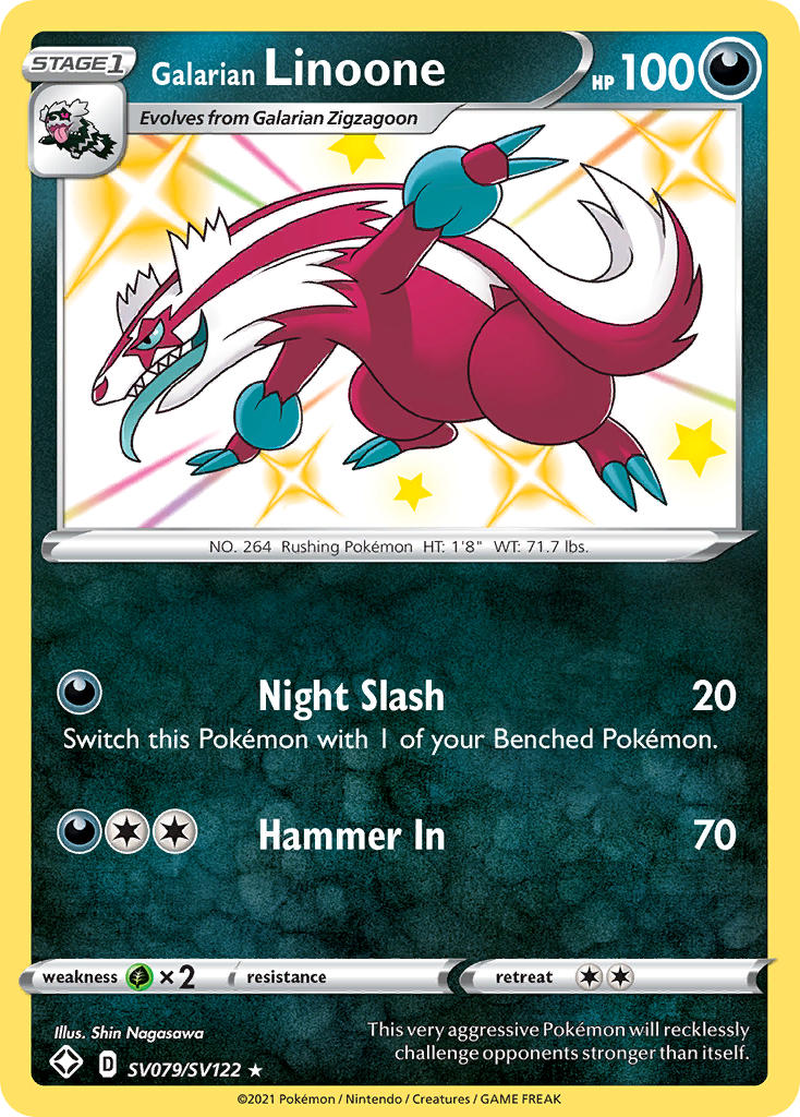 Galarian Linoone (SV079/SV122) [Sword & Shield: Shining Fates] | Good Games Morley