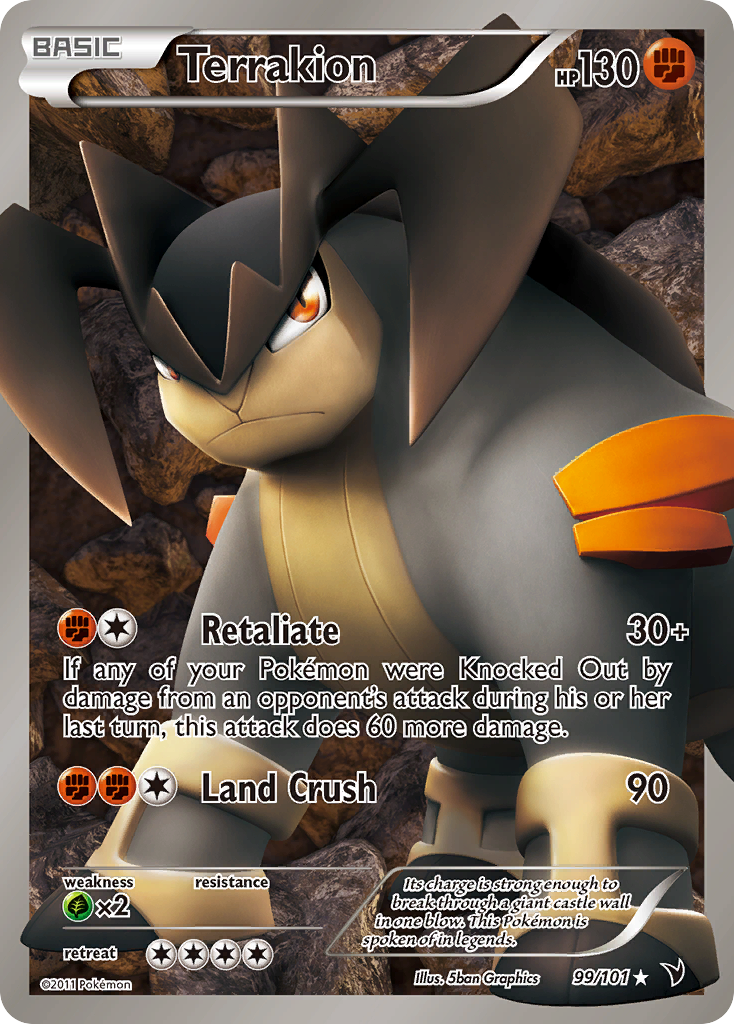 Terrakion (99/101) [Black & White: Noble Victories] | Good Games Morley