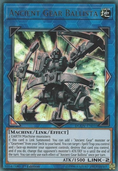 Ancient Gear Ballista [DUOV-EN010] Ultra Rare | Good Games Morley
