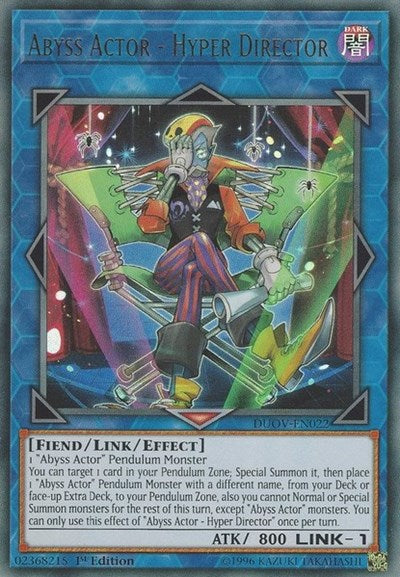 Abyss Actor - Hyper Director [DUOV-EN022] Ultra Rare | Good Games Morley
