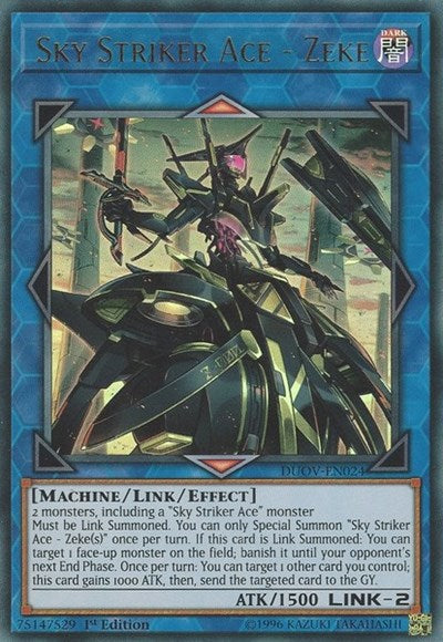 Sky Striker Ace - Zeke [DUOV-EN024] Ultra Rare | Good Games Morley