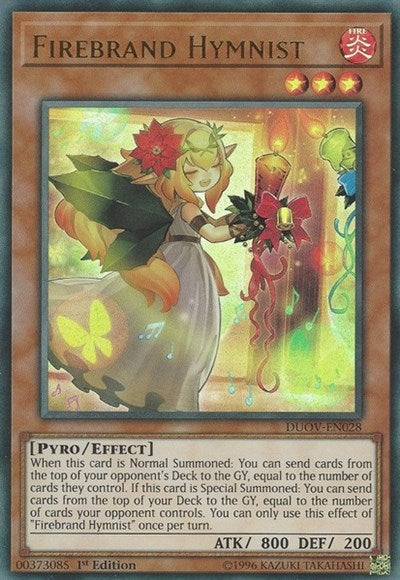 Firebrand Hymnist [DUOV-EN028] Ultra Rare | Good Games Morley