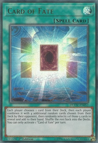 Card of Fate [DUOV-EN052] Ultra Rare | Good Games Morley