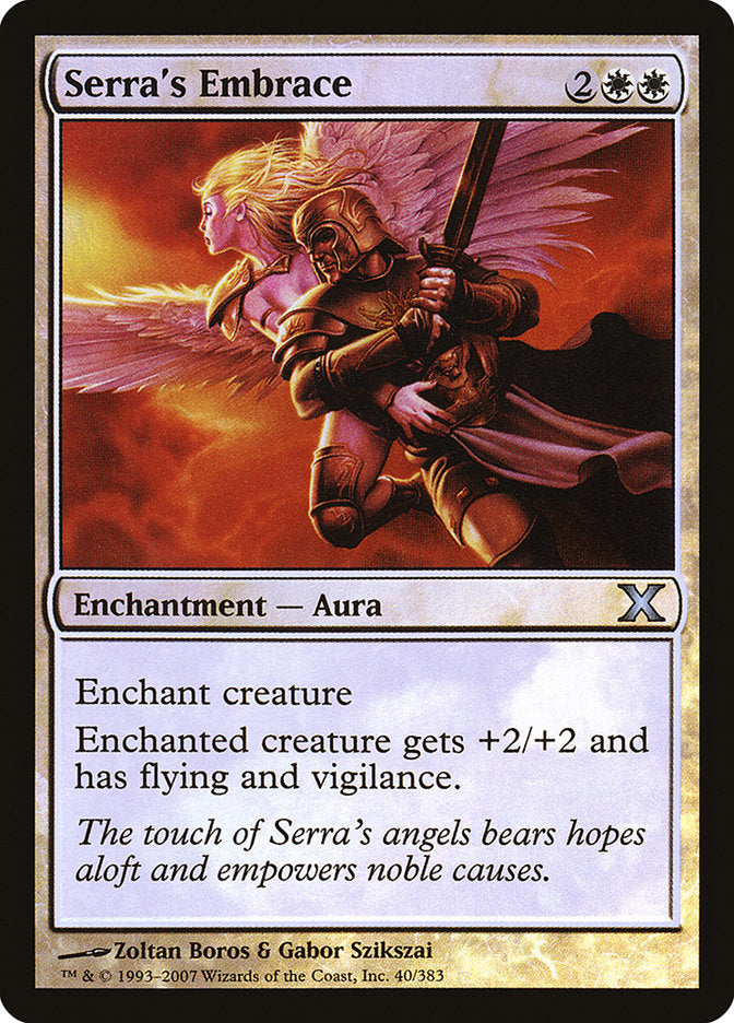 Serra's Embrace (Premium Foil) [Tenth Edition] | Good Games Morley