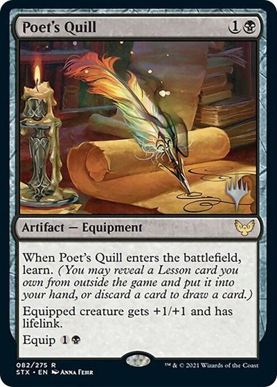 Poet's Quill (Promo Pack) [Strixhaven: School of Mages Promos] | Good Games Morley