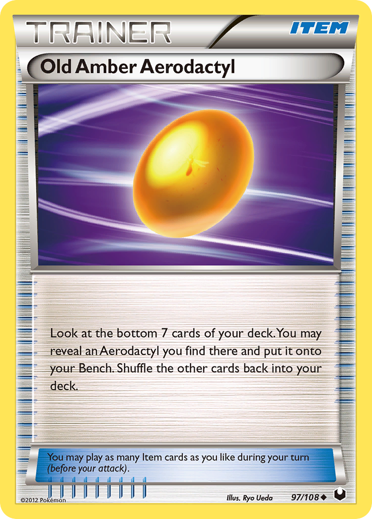 Old Amber Aerodactyl (97/108) [Black & White: Dark Explorers] | Good Games Morley