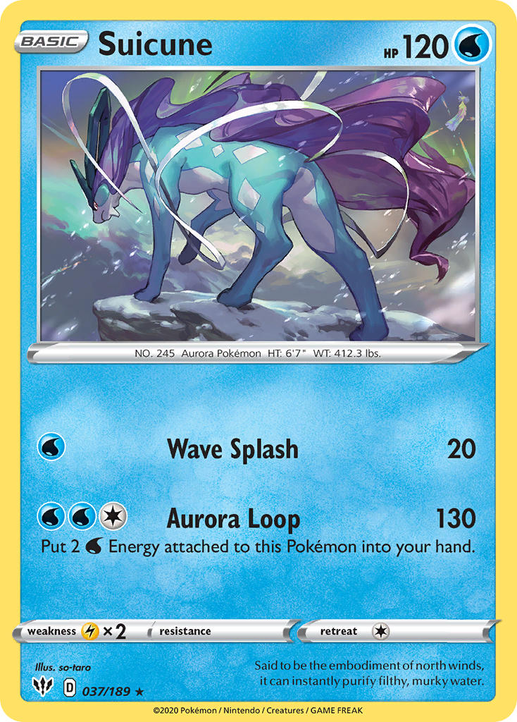 Suicune (037/189) (Theme Deck Exclusive) [Sword & Shield: Darkness Ablaze] | Good Games Morley