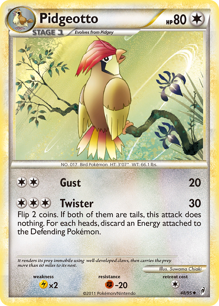 Pidgeotto (48/95) [HeartGold & SoulSilver: Call of Legends] | Good Games Morley