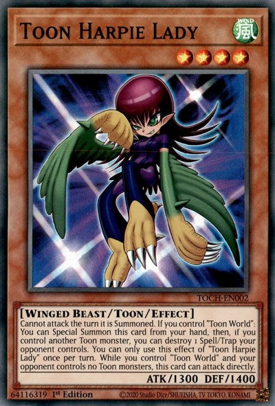 Toon Harpie Lady [TOCH-EN002] Super Rare | Good Games Morley