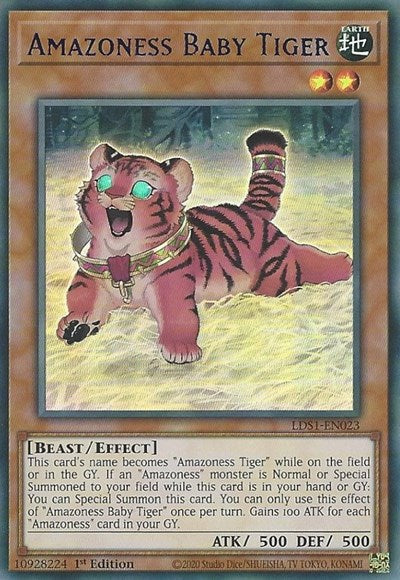 Amazoness Baby Tiger (Blue) [LDS1-EN023] Ultra Rare | Good Games Morley