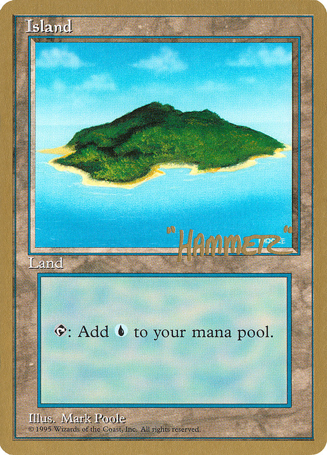 Island (shr367) (Shawn "Hammer" Regnier) [Pro Tour Collector Set] | Good Games Morley