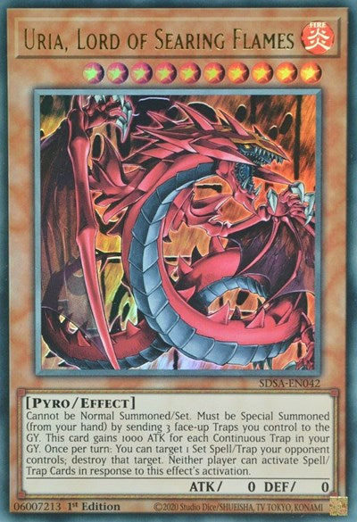 Uria, Lord of Searing Flames [SDSA-EN042] Ultra Rare | Good Games Morley