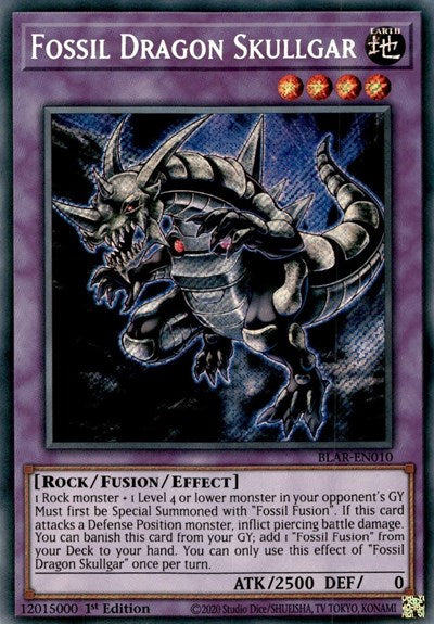 Fossil Dragon Skullgar [BLAR-EN010] Secret Rare | Good Games Morley