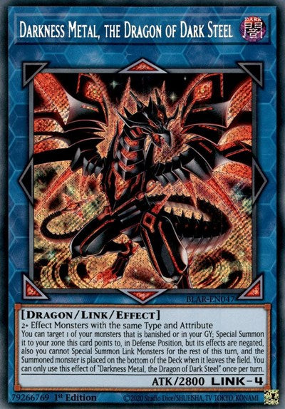 Darkness Metal, the Dragon of Dark Steel [BLAR-EN047] Secret Rare | Good Games Morley