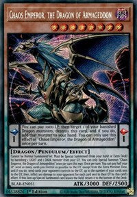 Chaos Emperor, the Dragon of Armageddon [BLAR-EN051] Secret Rare | Good Games Morley