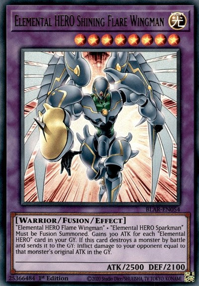Elemental HERO Shining Flare Wingman [BLAR-EN054] Ultra Rare | Good Games Morley