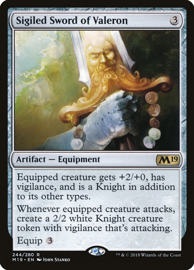 Sigiled Sword of Valeron [Core Set 2019] | Good Games Morley