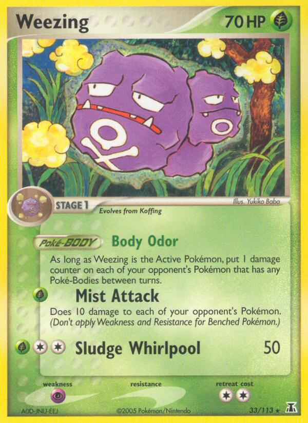 Weezing (33/113) [EX: Delta Species] | Good Games Morley