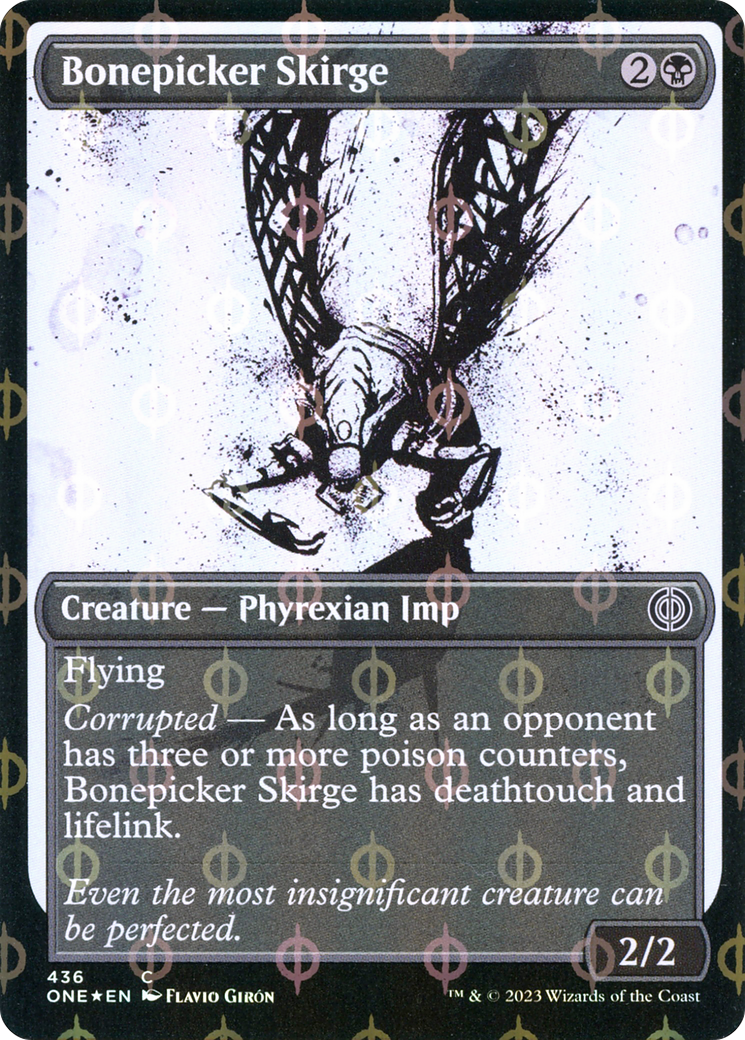 Bonepicker Skirge (Showcase Ichor Step-and-Compleat Foil) [Phyrexia: All Will Be One] | Good Games Morley