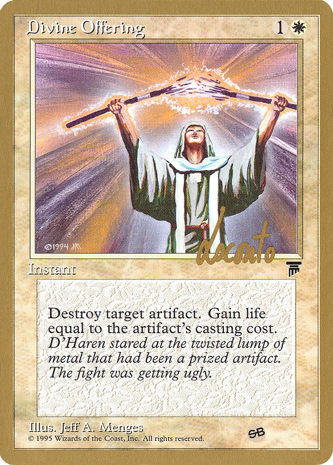 Divine Offering (Michael Loconto) (SB) [Pro Tour Collector Set] | Good Games Morley