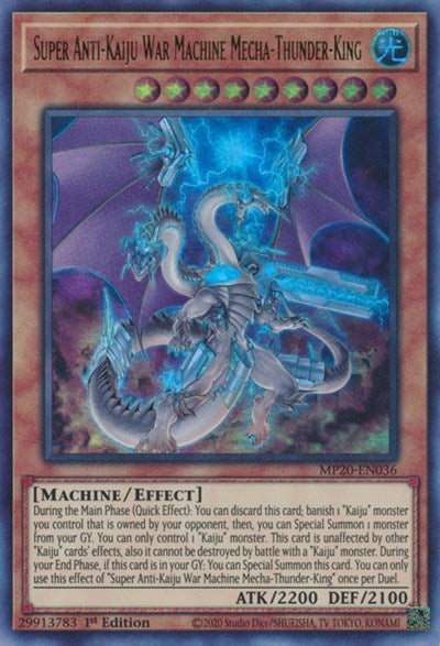 Super Anti-Kaiju War Machine Mecha-Thunder-King [MP20-EN036] Ultra Rare | Good Games Morley