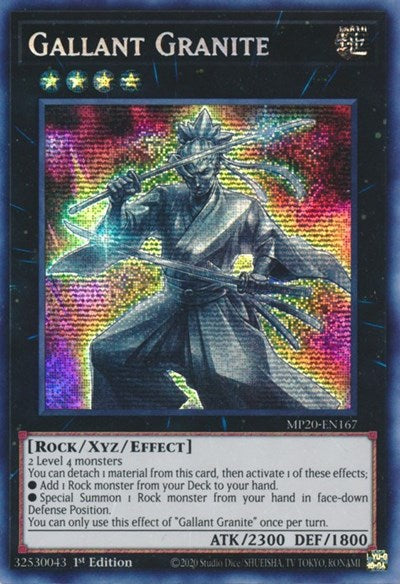 Gallant Granite [MP20-EN167] Prismatic Secret Rare | Good Games Morley