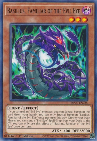 Basilius, Familiar of the Evil Eye [MP20-EN235] Common | Good Games Morley