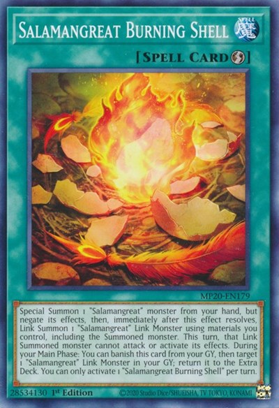 Salamangreat Burning Shell [MP20-EN179] Common | Good Games Morley