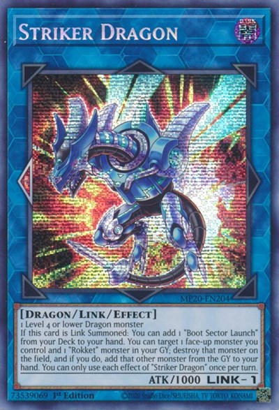 Striker Dragon [MP20-EN204] Prismatic Secret Rare | Good Games Morley