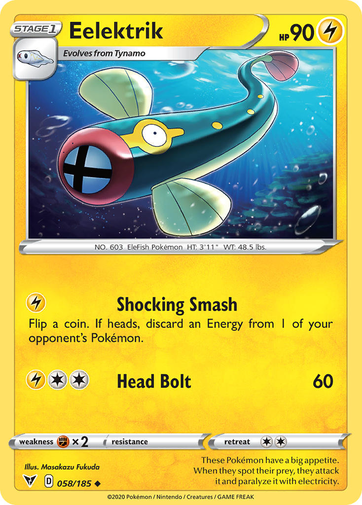 Eelektrik (058/185) [Sword & Shield: Vivid Voltage] | Good Games Morley