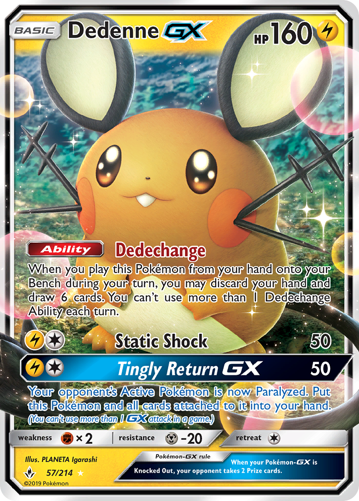 Dedenne GX (57/214) [Sun & Moon: Unbroken Bonds] | Good Games Morley