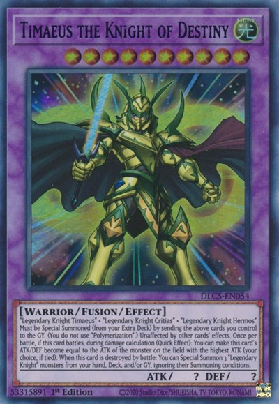 Timaeus the Knight of Destiny (Blue) [DLCS-EN054] Ultra Rare | Good Games Morley