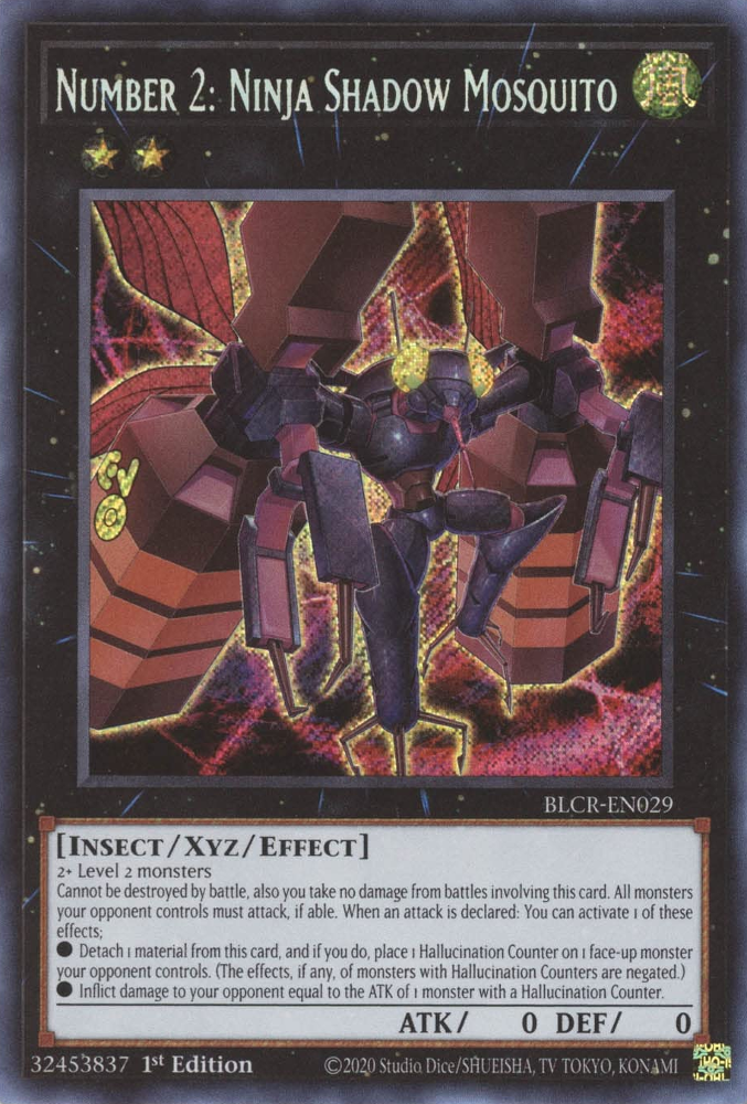 Number 2: Ninja Shadow Mosquito [BLCR-EN029] Secret Rare | Good Games Morley